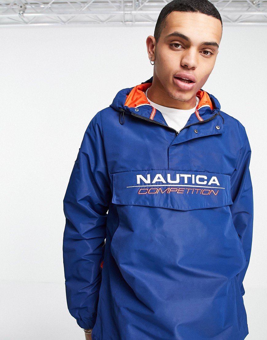 Nautica Competition crowl quarter zip lightweight jacket in navy