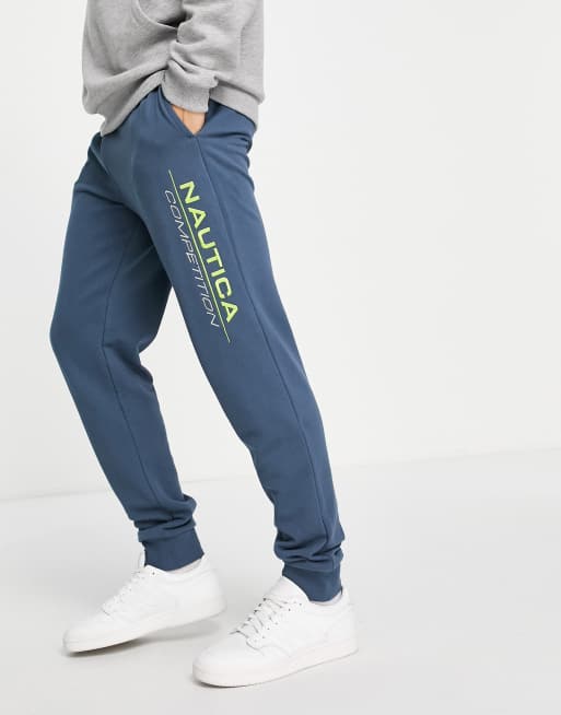 Nautica Competition fin joggers in blue ASOS