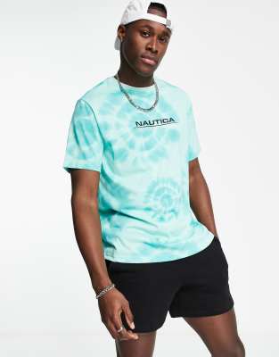 Nautica Competition Nautica Competition gourami back print tie-dye t-shirt in blue