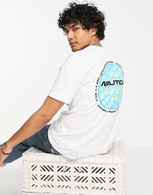 Nautica Competition - Guapote - T-shirt met print op rug in wit