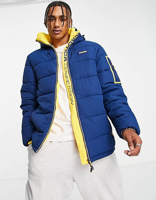 Nautica Competition mako puffer jacket in navy | ASOS