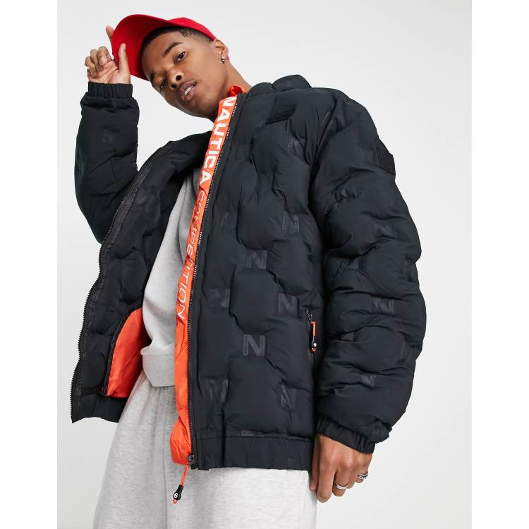 Black nautica puffer store jacket