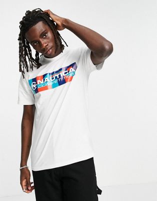 T-shirts imprimés Nautica - Competition - T-shirt à logo encadré - Blanc