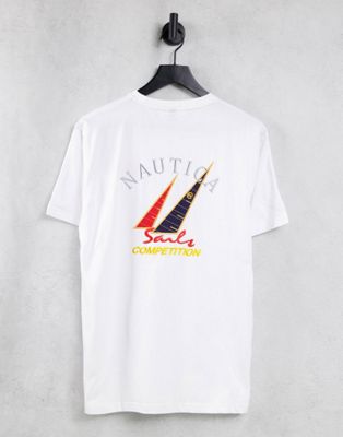 T-shirts et débardeurs Nautica Competition - T-shirt imprimé sur le devant et au dos - Blanc