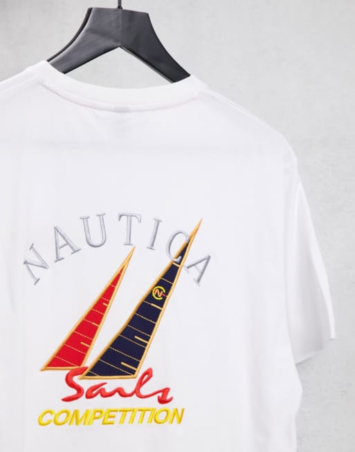 Nautica Competition - T-shirt imprimé sur le devant et au dos - Blanc, 4 de 4