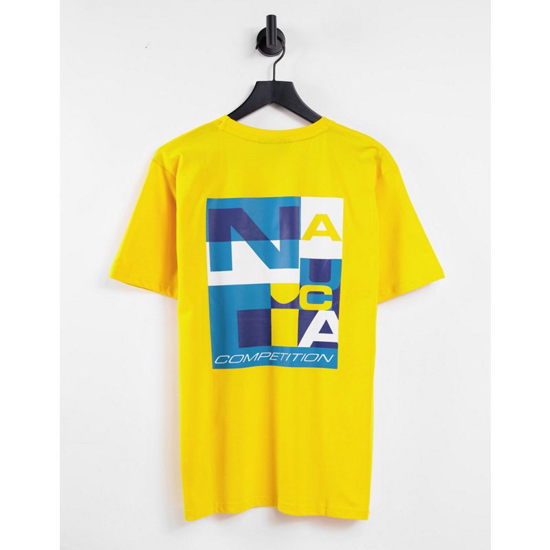 Novità T-shirt e Canotte Nautica Competition - Trent - T-shirt gialla con stampa sul retro