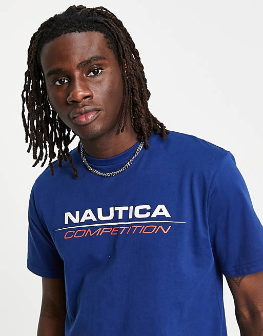 T-Shirts & Vests Nautica Competition vang logo t-shirt in navy 