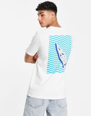 Nautica ortun back print t-shirt in white