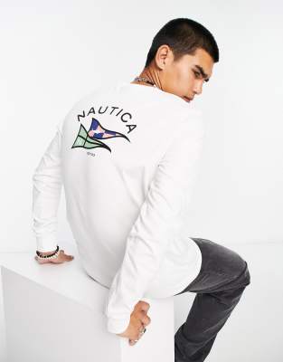 Nautica Competition Nautica pinar long sleeve top in white
