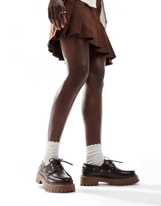 Náuticos marrones con plataforma Exton de SEQWL ASOS