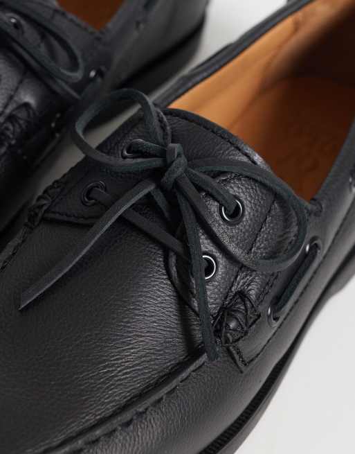 Náuticos negros de cuero con borlas de Polo Ralph Lauren, 2 de 4