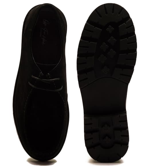 Náuticos negros de estilo casual con cordones de cuero Jovi de Off The Hook, 4 de 4