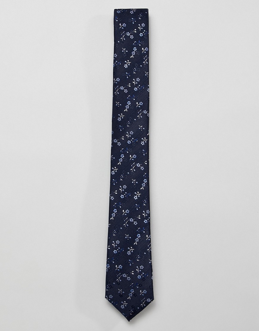 Navy blomstret slips fra French Connection-Marineblå