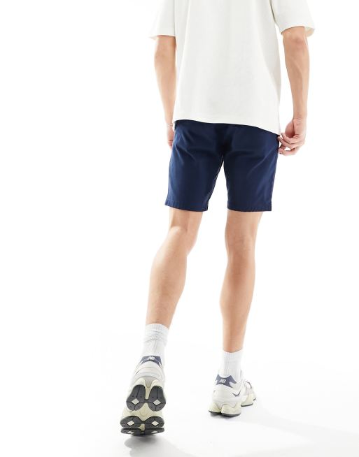 Navy chinoshorts i smal pasform fra ASOS DESIGN, 3 af 5