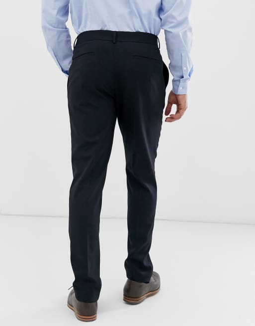 Navy-farvede habitbukser i skinny pasform fra ASOS DESIGN, 2 af 4