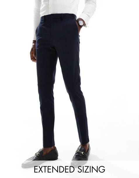 Navy-farvede habitbukser i skinny pasform fra ASOS DESIGN - view 1