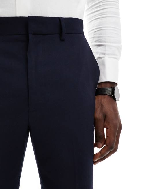 Navy-farvede habitbukser i skinny pasform fra ASOS DESIGN, 4 af 5