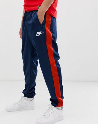 Navy joggingbukser med sidestribe og logo fra Nike-Marineblå