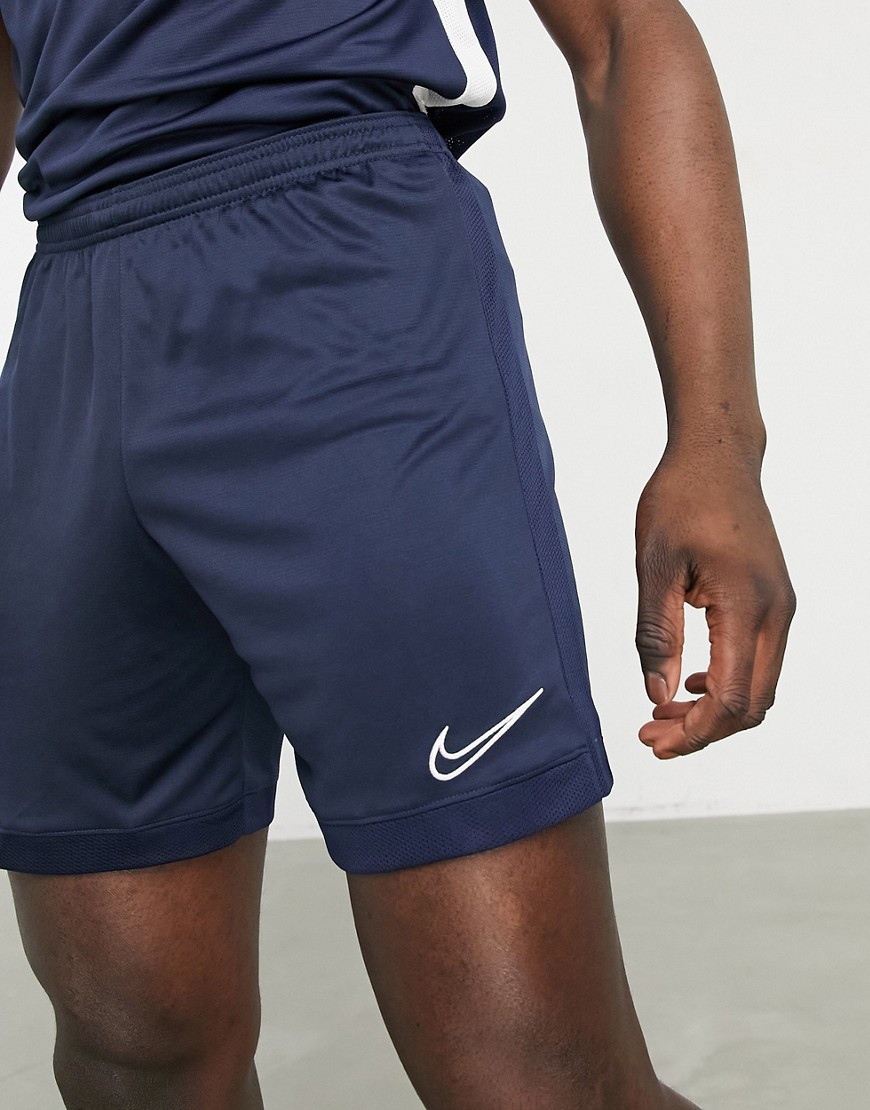 Navyfarvede academy-shorts fra Nike Football-Marineblå