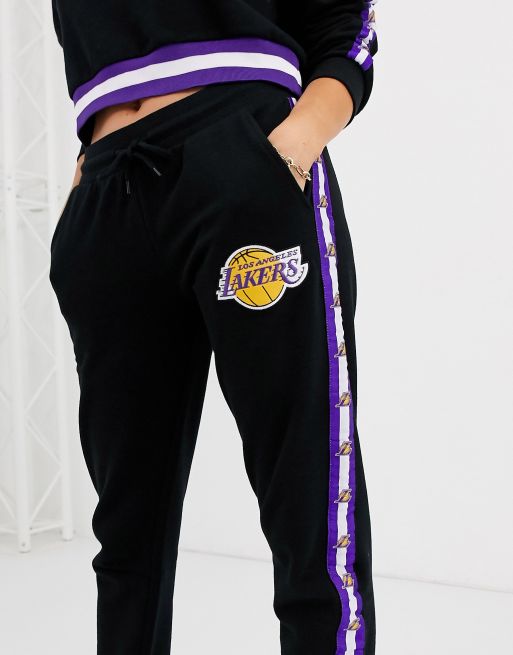 NBA Lakers logo sweatpants with side tape | ASOS