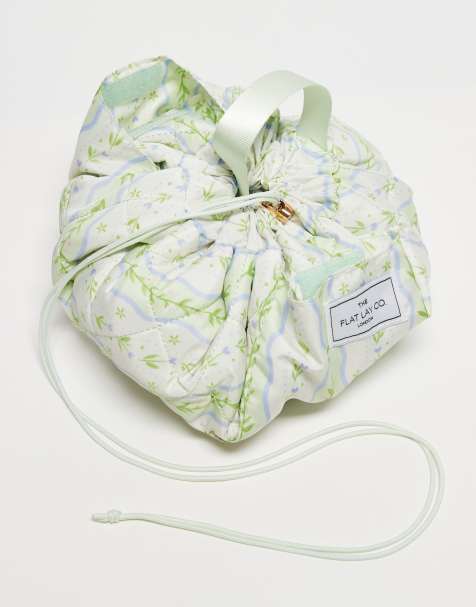 Neceser de maquillaje con estampado floral con cordón ajustable exclusivo de The Flat Lay Co. x ASOS - view 1