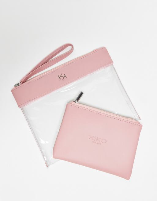 Neceser de maquillaje transparente y rosa de KIKO Milano, 3 de 3