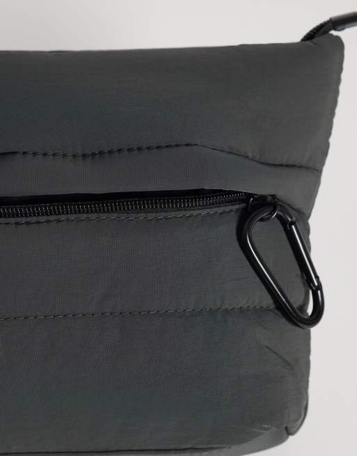 Neceser gris humo acolchado para gimnasio mosquetón para llaves de tejido liso de 4505, 3 de 4