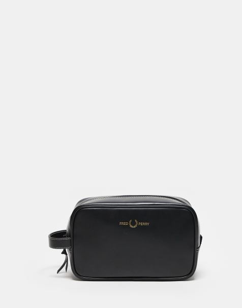 Neceser negro de cuero de Fred Perry - view 1