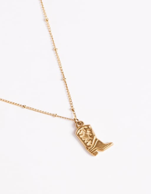 Neck On The Line - Boucles d'oreilles bottes de cowboy en plaqué or, 2 de 3