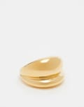 [Neck On The Line] Neck On The Line chunky stainless steel ring in gold plated L GOLD