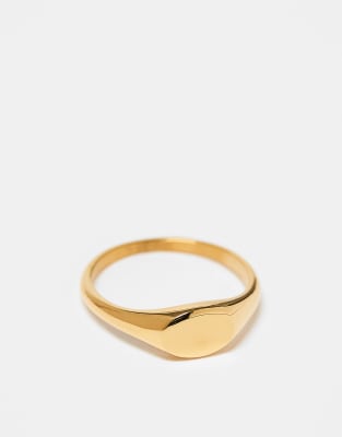 classic signet ring in gold plated