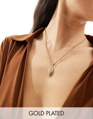 Neck On The Line Gold Plated Stainless Steel Midnight Marrakesh Pendant Necklace