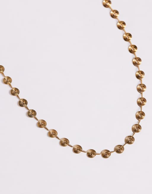 Neck On The Line – Guldpläterat halsband med spiraldesign, 2 av 3