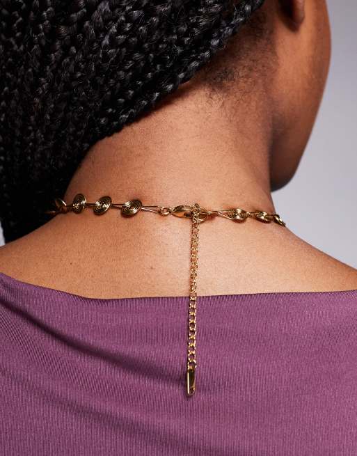 Neck On The Line – Guldpläterat halsband med spiraldesign, 3 av 3