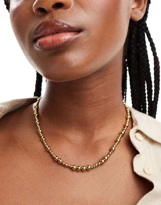 Neck On The Line – Lyra – Guldpläterat halsband i rostfritt stål