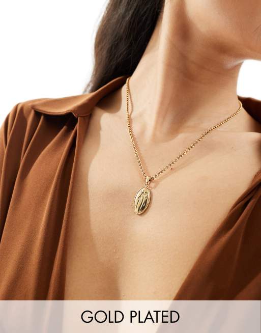 Neck On The Line - Midnight Marrakesh - Vergulde ketting van roestvrij staal met hangertje