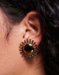 [Neck On The Line] Neck On The Line statement gold-plated sun stud earrings No Size GOLD