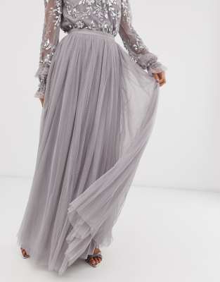 needle & thread tulle maxi skirt