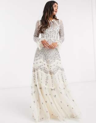 needle and thread dress white