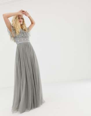 ash gray color gown
