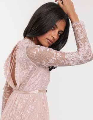 floral lace maxi dress