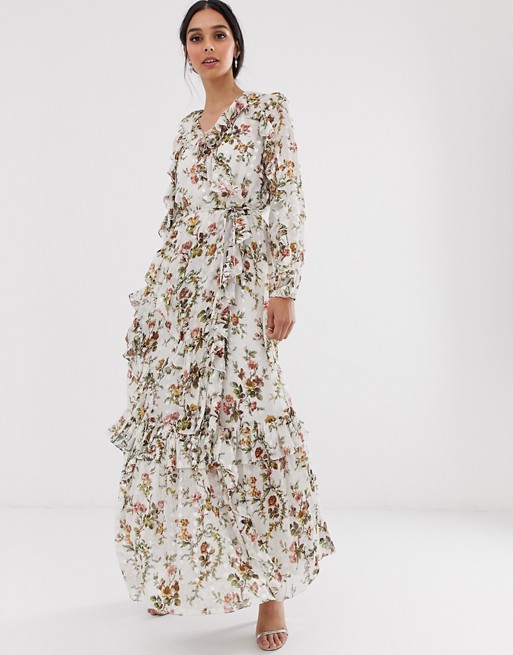 Verwonderend Needle & Thread floral long sleeve maxi dress | ASOS RN-42