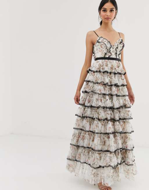 Needle & Thread floral tiered maxi dress | ASOS