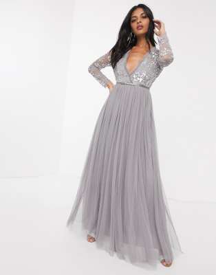 needle and thread dotted tulle maxi skirt