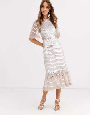 needle & thread midi dress