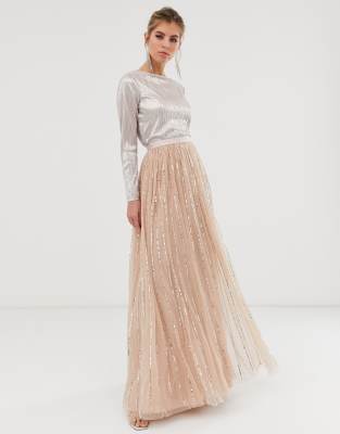 sparkly maxi skirt