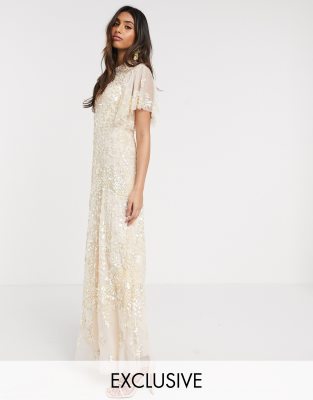 blush embellished maxi dress