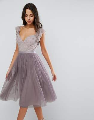 needle and thread floral swan gown