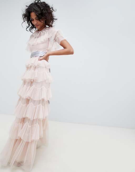 Asos needle and thread maxi dress online