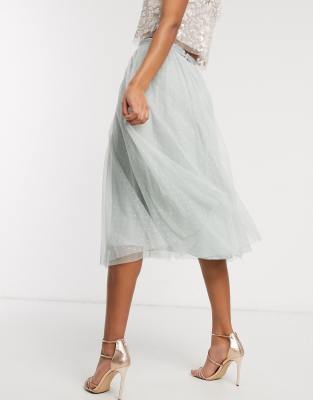 asos needle and thread tulle midi skirt